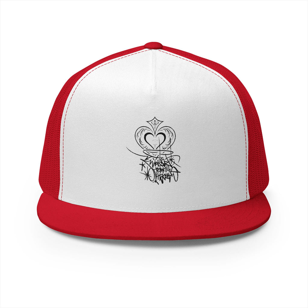 Crown & Heart Embroidered Trucker Cap